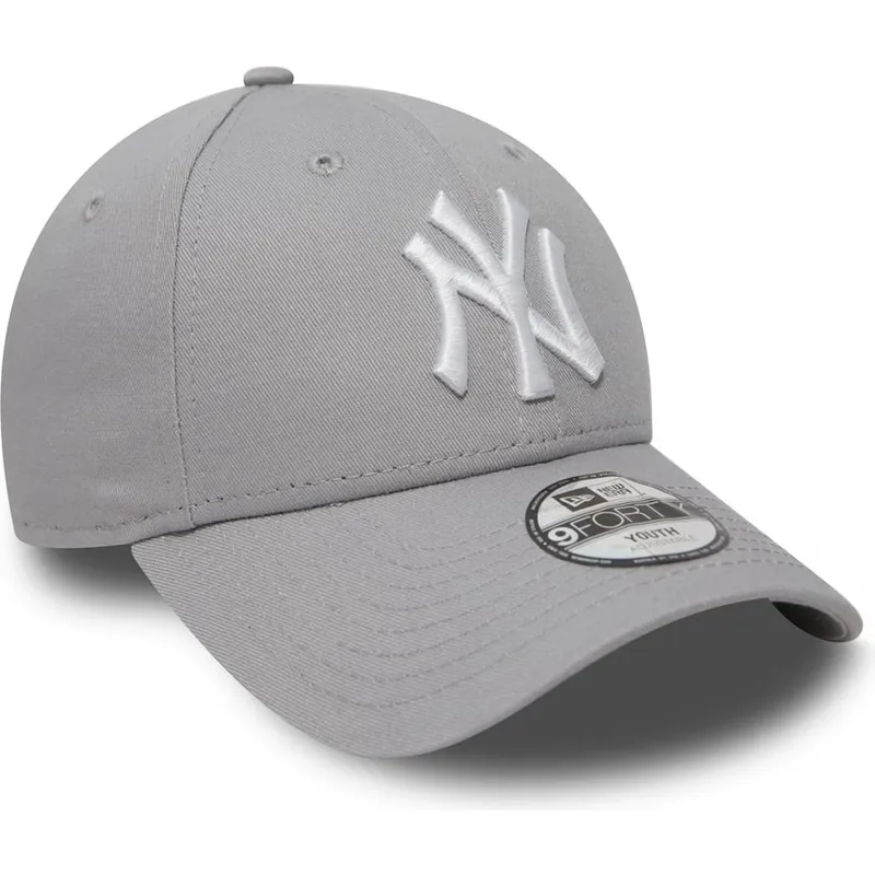 cap-zaobljena-gray-adjustable-strap-za-djecu-9forty-essential-new-york-yankees-mlb-new-era