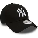 new-era-curved-brim-youth-9forty-essential-new-york-yankees-mlb-black-adjustable-cap