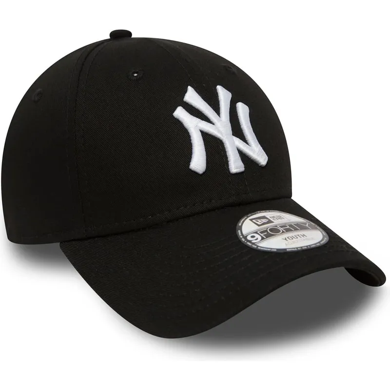 kapa-zaobljena-crna-podesiv-za-djecu-9forty-essential-new-york-yankees-mlb-new-era