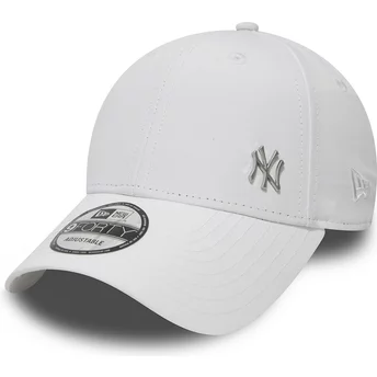 new-era-curved-brim-9forty-flawless-logo-new-york-yankees-mlb-white-adjustable-cap