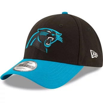 New Era Curved Brim 9FORTY The League Carolina Panthers NFL Black and Blue Adjustable Cap