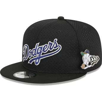 New Era Flat Brim 9FIFTY Post-Up Pin Los Angeles Dodgers MLB Black Snapback Cap