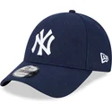kapa-zaobljena-mornarsko-plava-podesiv-9forty-essential-melton-wool-new-york-yankees-mlb-new-era