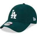 kapa-zaobljena-zelena-podesiv-9forty-essential-melton-wool-los-angeles-dodgers-mlb-new-era