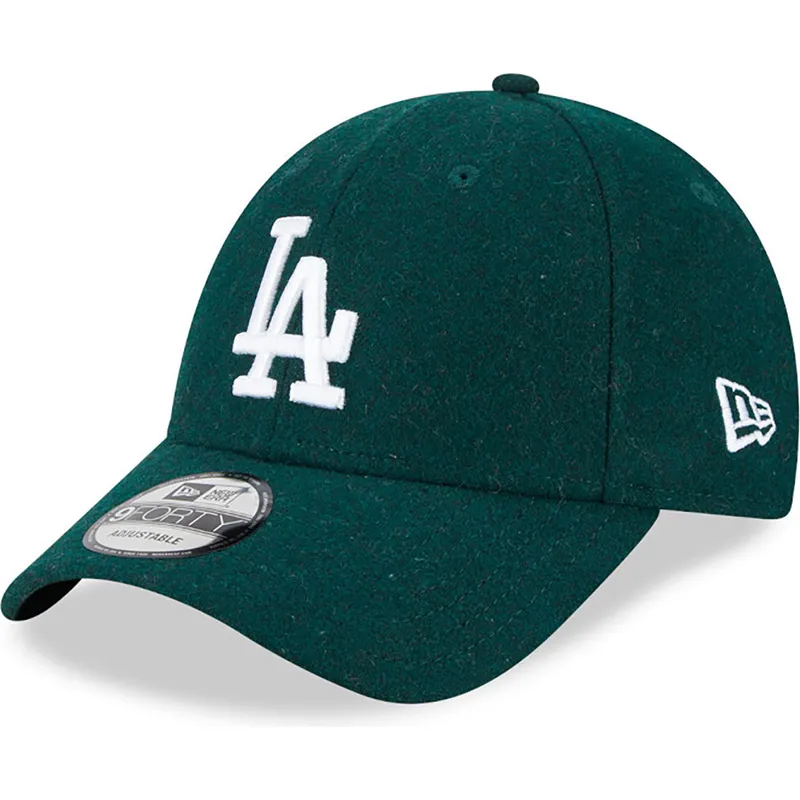 kapa-zaobljena-zelena-podesiv-9forty-essential-melton-wool-los-angeles-dodgers-mlb-new-era
