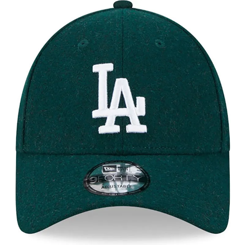 kapa-zaobljena-zelena-podesiv-9forty-essential-melton-wool-los-angeles-dodgers-mlb-new-era