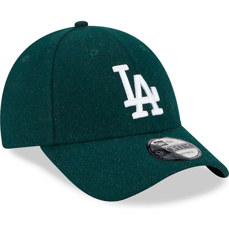 kapa-zaobljena-zelena-podesiv-9forty-essential-melton-wool-los-angeles-dodgers-mlb-new-era