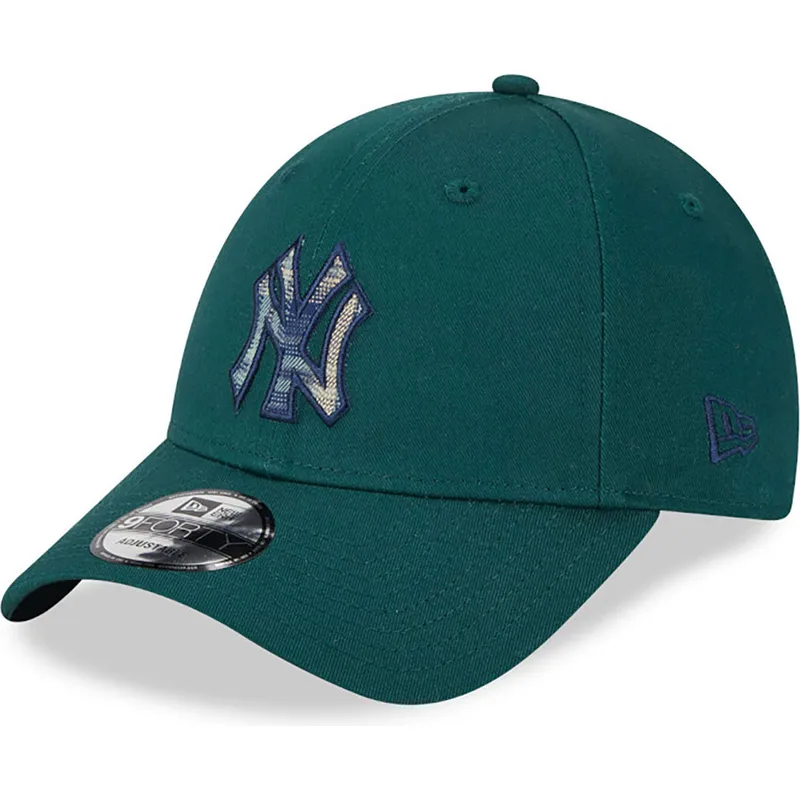 kapa-zaobljena-zelena-podesiv-9forty-check-infill-new-york-yankees-mlb-new-era
