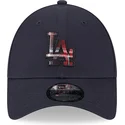 kapa-zaobljena-mornarsko-plava-podesiv-9forty-check-infill-los-angeles-dodgers-mlb-new-era