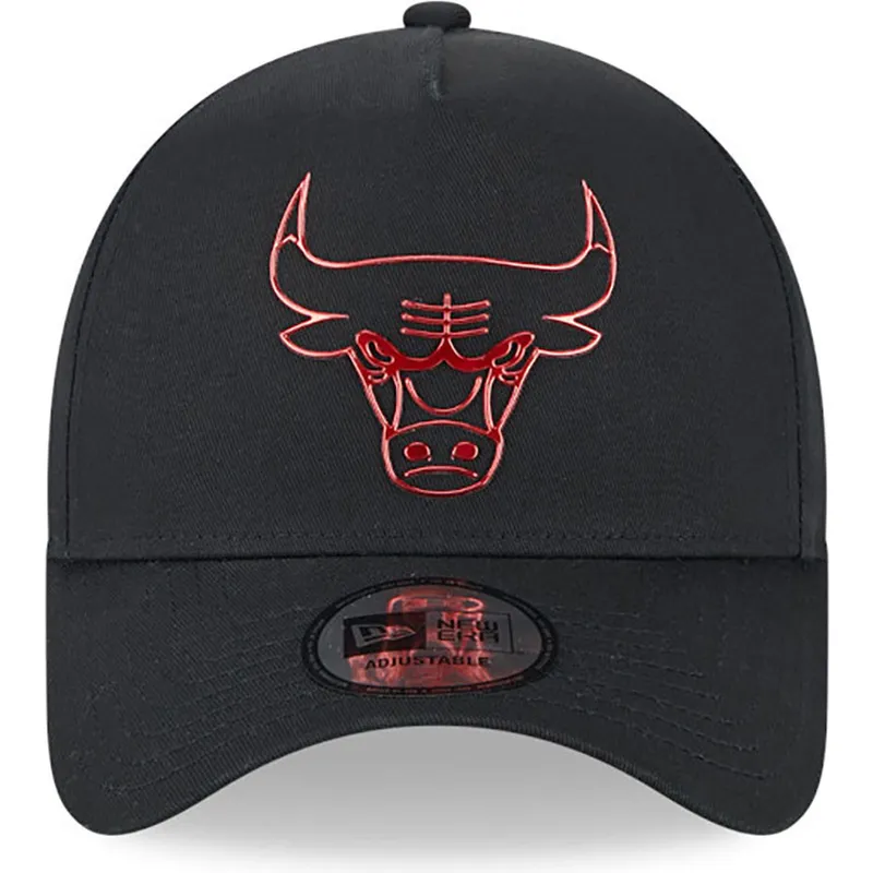 kapa-zaobljena-crna-snapback-a-frame-foil-pack-chicago-bulls-nba-new-era