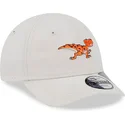 new-era-curved-brim-youth-dinosaur-9forty-repreve-beige-adjustable-cap