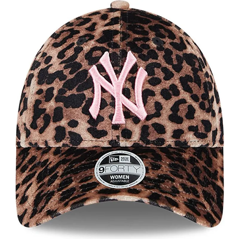 kapa-zaobljena-leopard-podesiv-rosa-9forty-velour-new-york-yankees-mlb-new-era