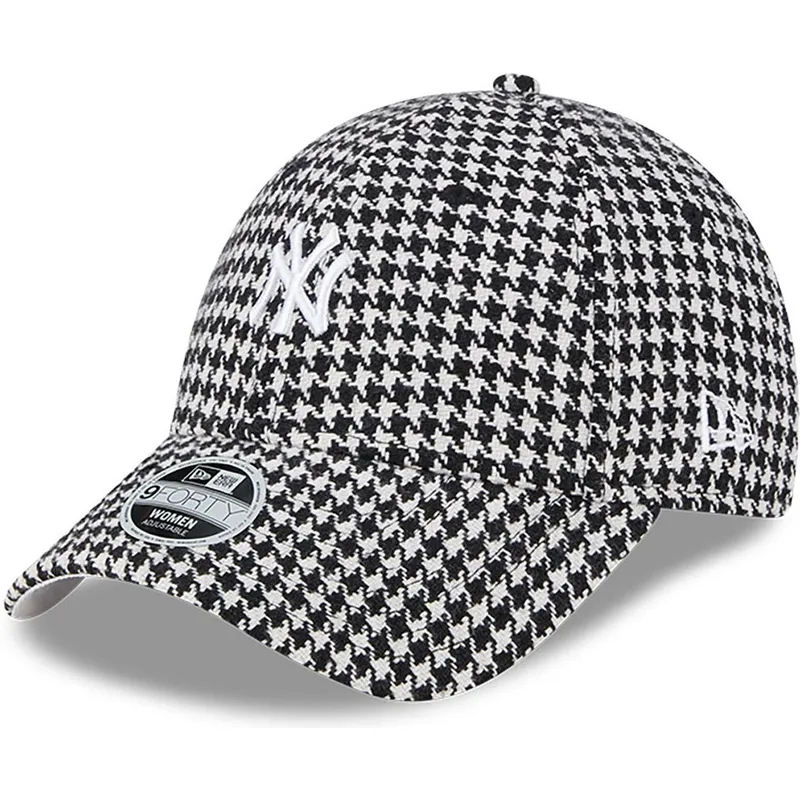 kapa-zaobljena-crna-podesiv-9forty-houndstooth-new-york-yankees-mlb-new-era kapa-zaobljena-crna-podesiv-9forty-houndstooth-new-york-yankees-mlb-new-era