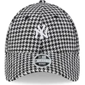 kapa-zaobljena-crna-podesiv-9forty-houndstooth-new-york-yankees-mlb-new-era