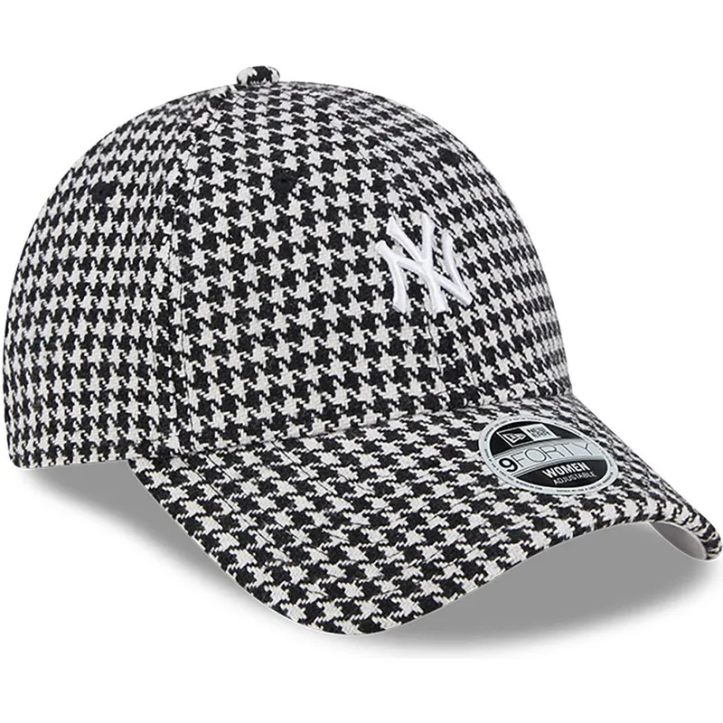 kapa-zaobljena-crna-podesiv-9forty-houndstooth-new-york-yankees-mlb-new-era kapa-zaobljena-crna-podesiv-9forty-houndstooth-new-york-yankees-mlb-new-era