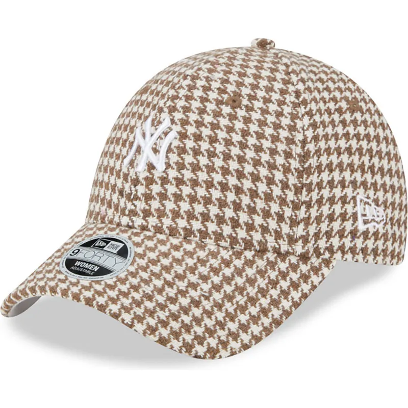 kapa-zaobljena-smeda-podesiv-9forty-houndstooth-new-york-yankees-mlb-new-era kapa-zaobljena-smeda-podesiv-9forty-houndstooth-new-york-yankees-mlb-new-era