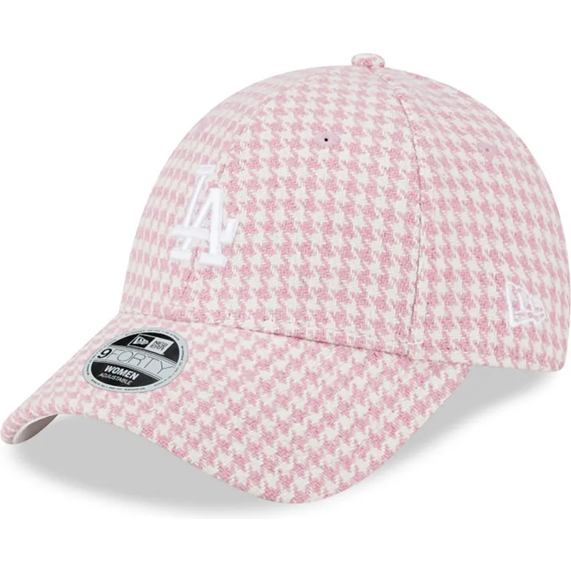 kapa-zaobljena-ruzicasta-podesiv-9forty-houndstooth-los-angeles-dodgers-mlb-new-era kapa-zaobljena-ruzicasta-podesiv-9forty-houndstooth-los-angeles-dodgers-mlb-new-era