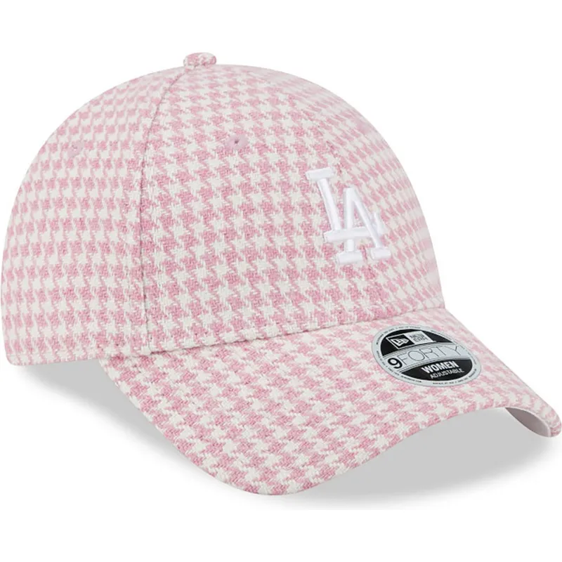 kapa-zaobljena-ruzicasta-podesiv-9forty-houndstooth-los-angeles-dodgers-mlb-new-era kapa-zaobljena-ruzicasta-podesiv-9forty-houndstooth-los-angeles-dodgers-mlb-new-era