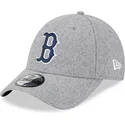 kapa-zaobljena-siva-podesiv-9forty-essential-melton-wool-boston-red-sox-mlb-new-era