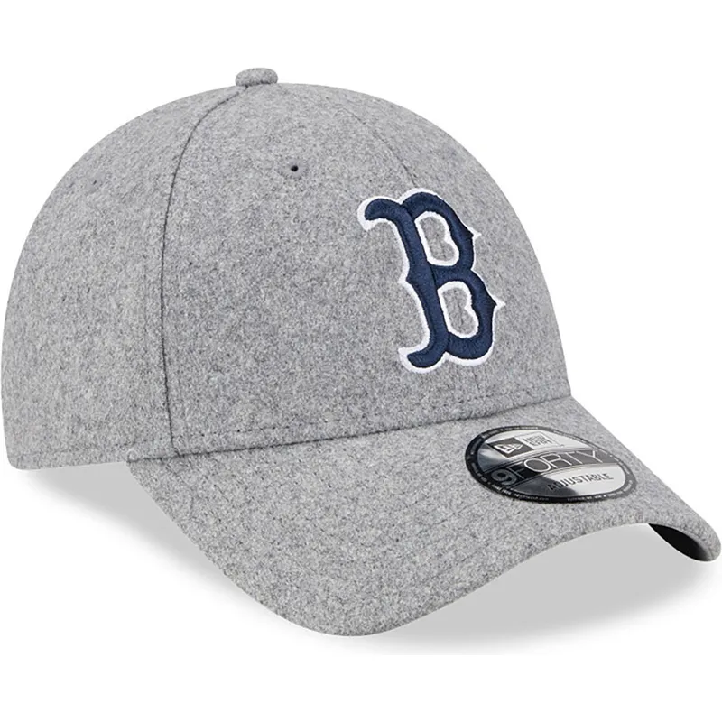 kapa-zaobljena-siva-podesiv-9forty-essential-melton-wool-boston-red-sox-mlb-new-era kapa-zaobljena-siva-podesiv-9forty-essential-melton-wool-boston-red-sox-mlb-new-era