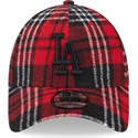 kapa-zaobljena-crvena-podesiv-9forty-check-los-angeles-dodgers-mlb-new-era