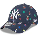 kapa-zaobljena-mornarsko-plava-podesiv-za-djecu-9forty-festive-new-york-yankees-mlb-new-era
