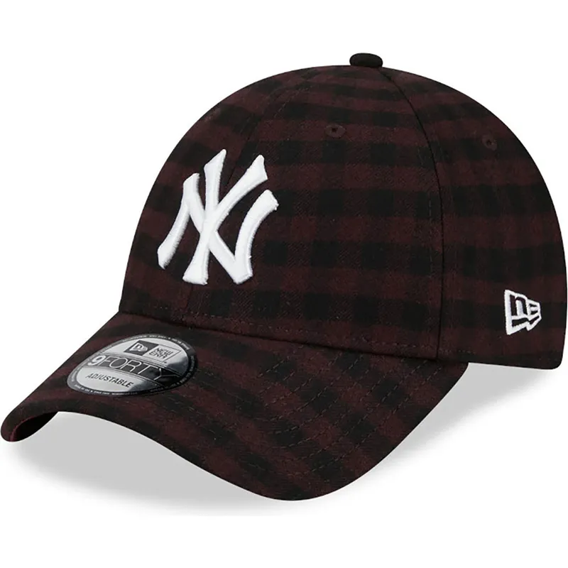 kapa-zaobljena-smeda-podesiv-9forty-flannel-new-york-yankees-mlb-new-era