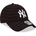 kapa-zaobljena-smeda-podesiv-9forty-flannel-new-york-yankees-mlb-new-era