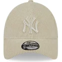 cap-zaobljena-beige-adjustable-strap-9forty-wide-cord-new-york-yankees-mlb-new-era