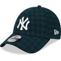 new-era-curved-brim-9forty-flannel-new-york-yankees-mlb-green-adjustable-cap