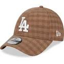 kapa-zaobljena-smeda-podesiv-9forty-flannel-los-angeles-dodgers-mlb-new-era