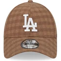 kapa-zaobljena-smeda-podesiv-9forty-flannel-los-angeles-dodgers-mlb-new-era