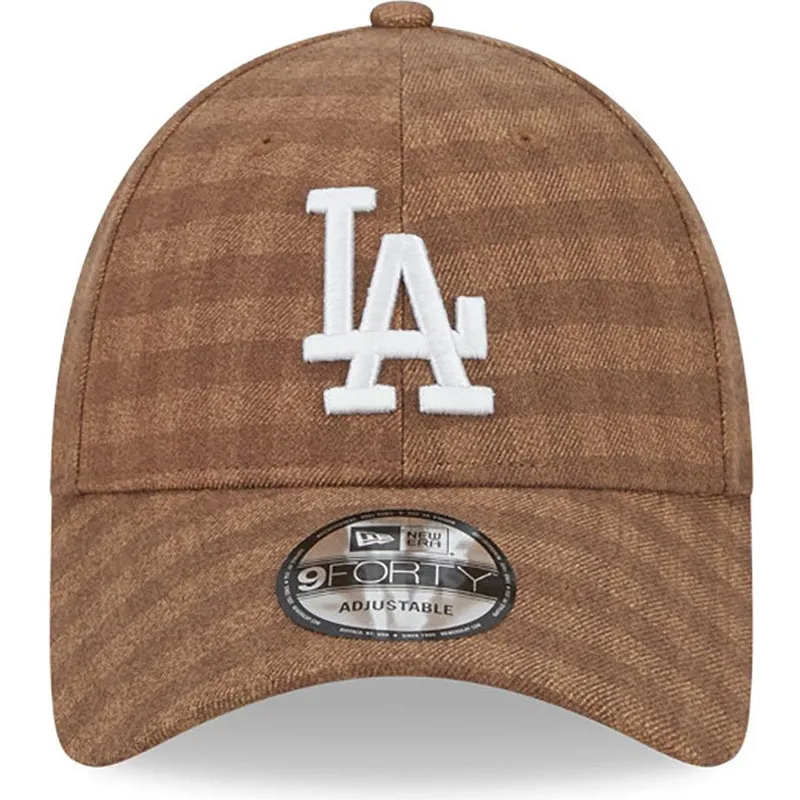 kapa-zaobljena-smeda-podesiv-9forty-flannel-los-angeles-dodgers-mlb-new-era