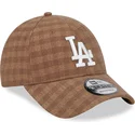 kapa-zaobljena-smeda-podesiv-9forty-flannel-los-angeles-dodgers-mlb-new-era