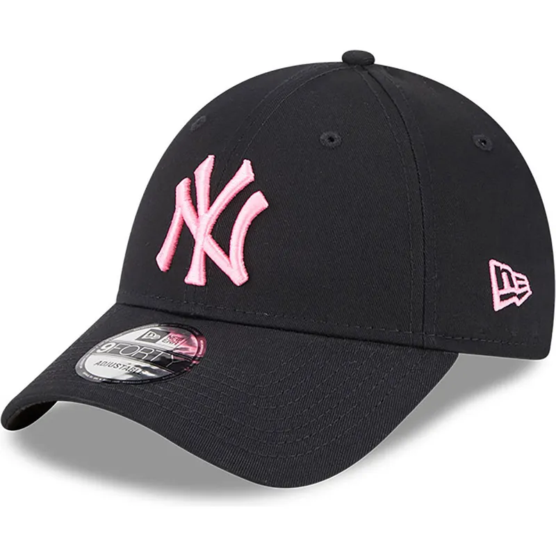 kapa-zaobljena-crna-podesiv-rosa-9forty-neon-new-york-yankees-mlb-new-era