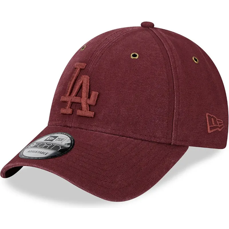 kapa-zaobljena-crvena-podesiv-9forty-washed-canvas-los-angeles-dodgers-mlb-new-era