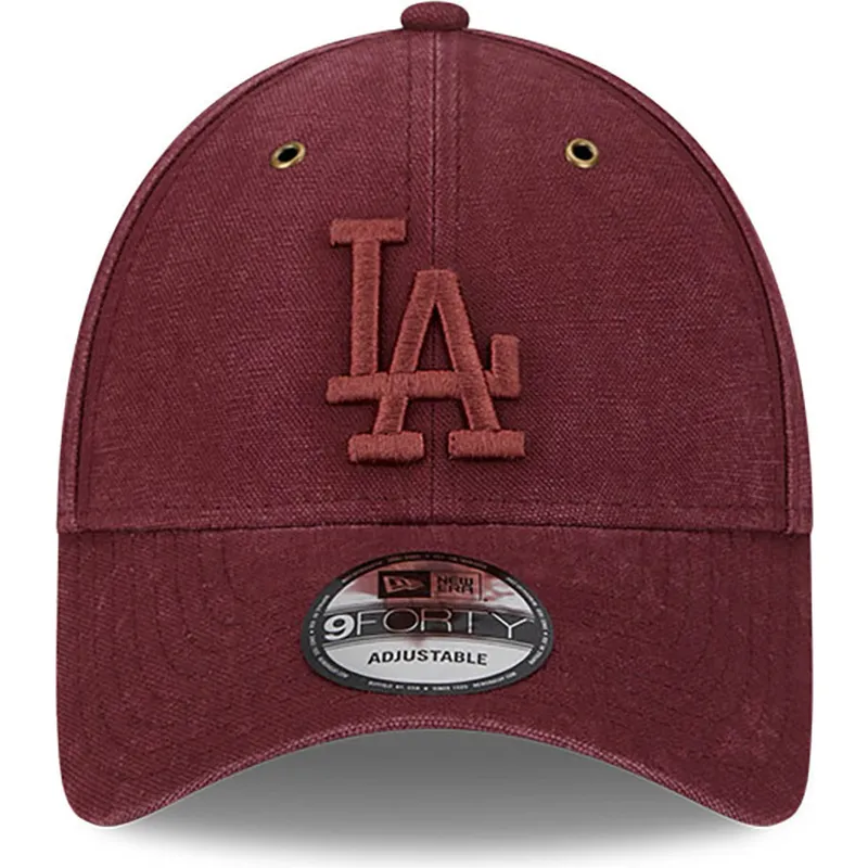 kapa-zaobljena-crvena-podesiv-9forty-washed-canvas-los-angeles-dodgers-mlb-new-era