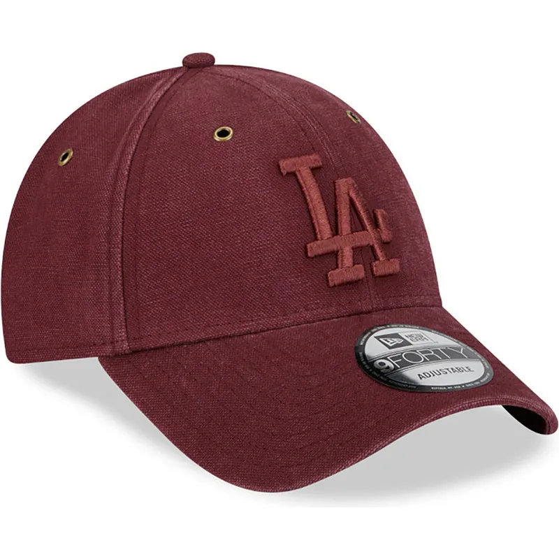 kapa-zaobljena-crvena-podesiv-9forty-washed-canvas-los-angeles-dodgers-mlb-new-era