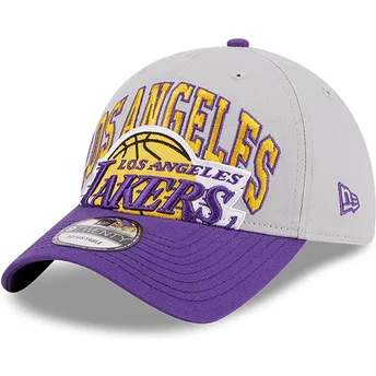 Cap zaobljena gray adjustable strap 9TWENTY Tip Off 2023 Los Angeles Lakers NBA New Era