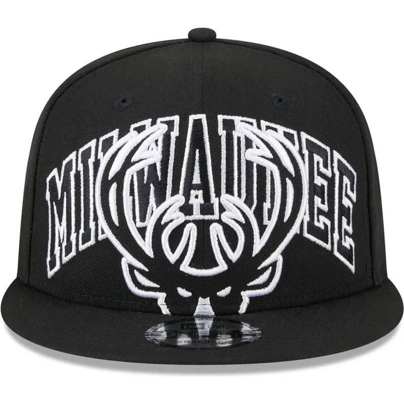 kapa-ravna-crna-snapback-9fifty-tip-off-2023-milwaukee-bucks-nba-new-era