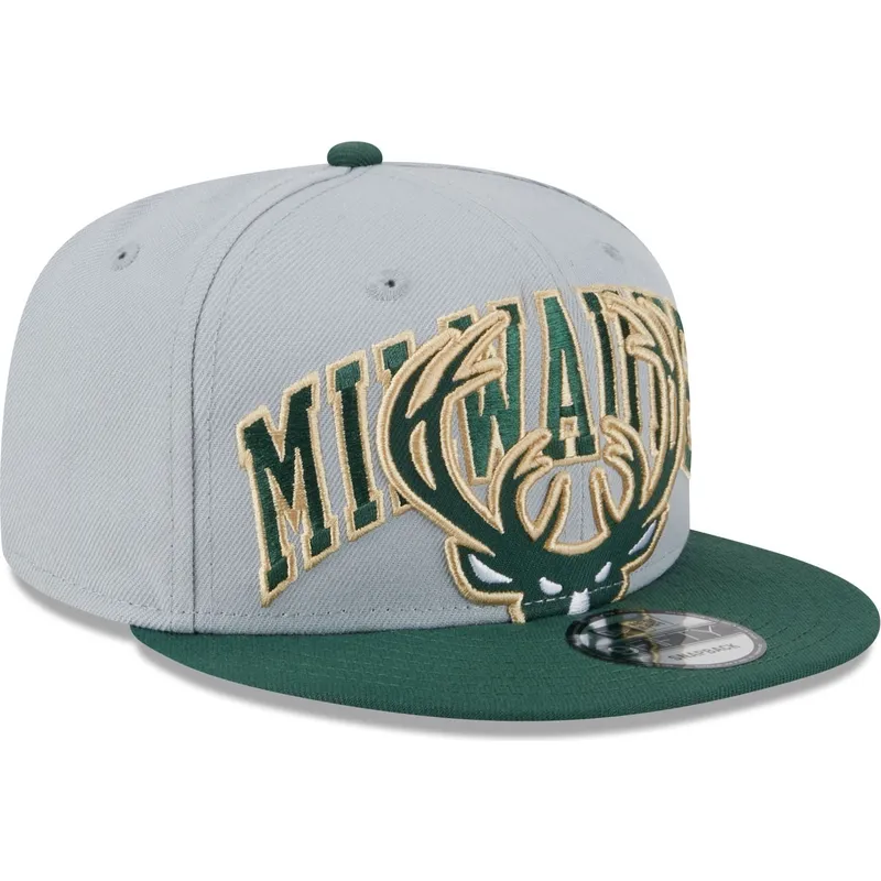 kapa-ravna-siva-snapback-9fifty-tip-off-2023-milwaukee-bucks-nba-new-era