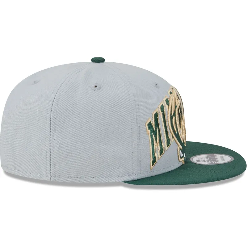 kapa-ravna-siva-snapback-9fifty-tip-off-2023-milwaukee-bucks-nba-new-era