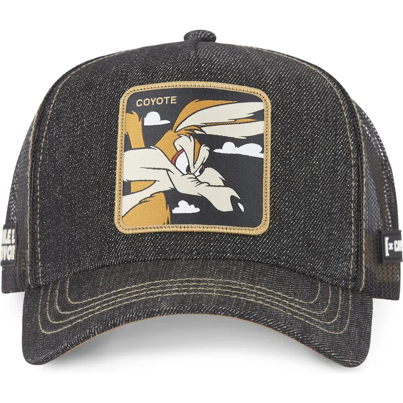 kapa-zaobljena-crna-snapback-denim-loo8-coy2-kojot-looney-tunes-capslab