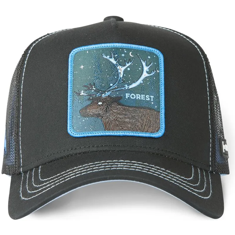 kapa-zaobljena-crna-snapback-forest-cas2-for1-jelen-mitska-bica-capslab