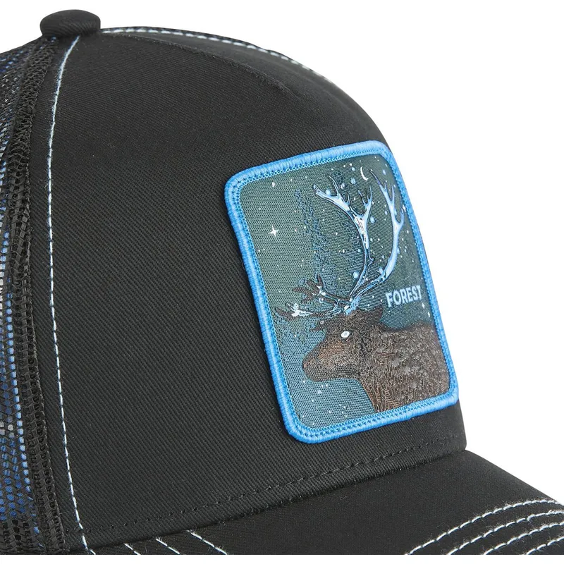 kapa-zaobljena-crna-snapback-forest-cas2-for1-jelen-mitska-bica-capslab