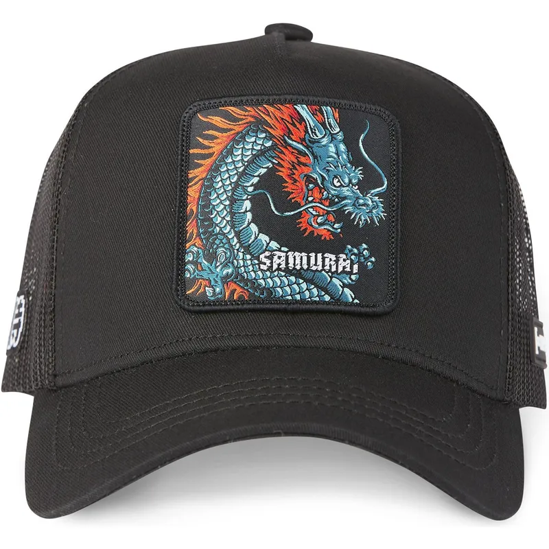 kapa-zaobljena-crna-snapback-samurai-dra1-zmaj-mitska-bica-capslab