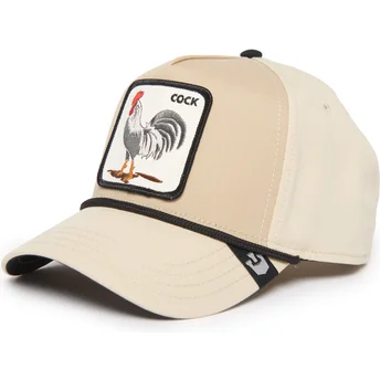 Kape zaobljena bež snapback gallo Cock Rooster 100 The Farm All Over Canvas The Farm de Goorin Bros.