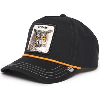 Kapa zaobljena crna snapback Wise Owl 100 The Farm All Over Canvas The Farm Goorin Bros.
