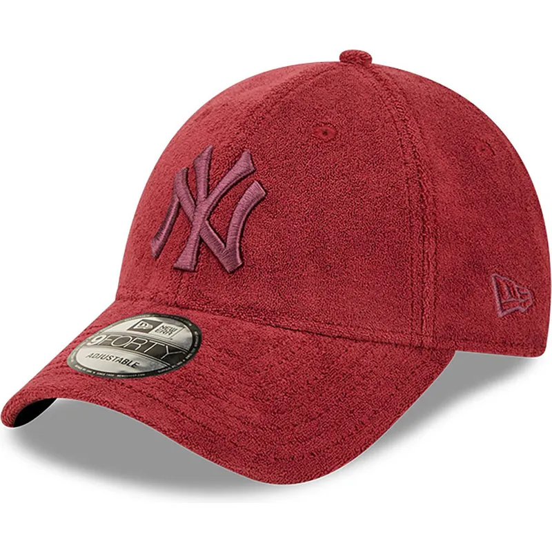 kapa-zaobljena-crvena-podesiv-9forty-towelling-new-york-yankees-mlb-new-era