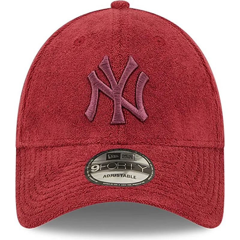 kapa-zaobljena-crvena-podesiv-9forty-towelling-new-york-yankees-mlb-new-era